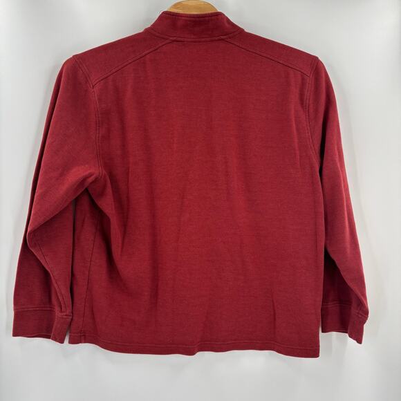 Callaway Mens 2Xl Solid Red 1/4 Zip Long Sleeve Pullover Sweater - Picture 6 of 6